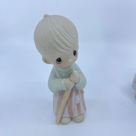 precious moments "come let us adore him" nativity set 9 piece set 1979 - Picture 7 of 11